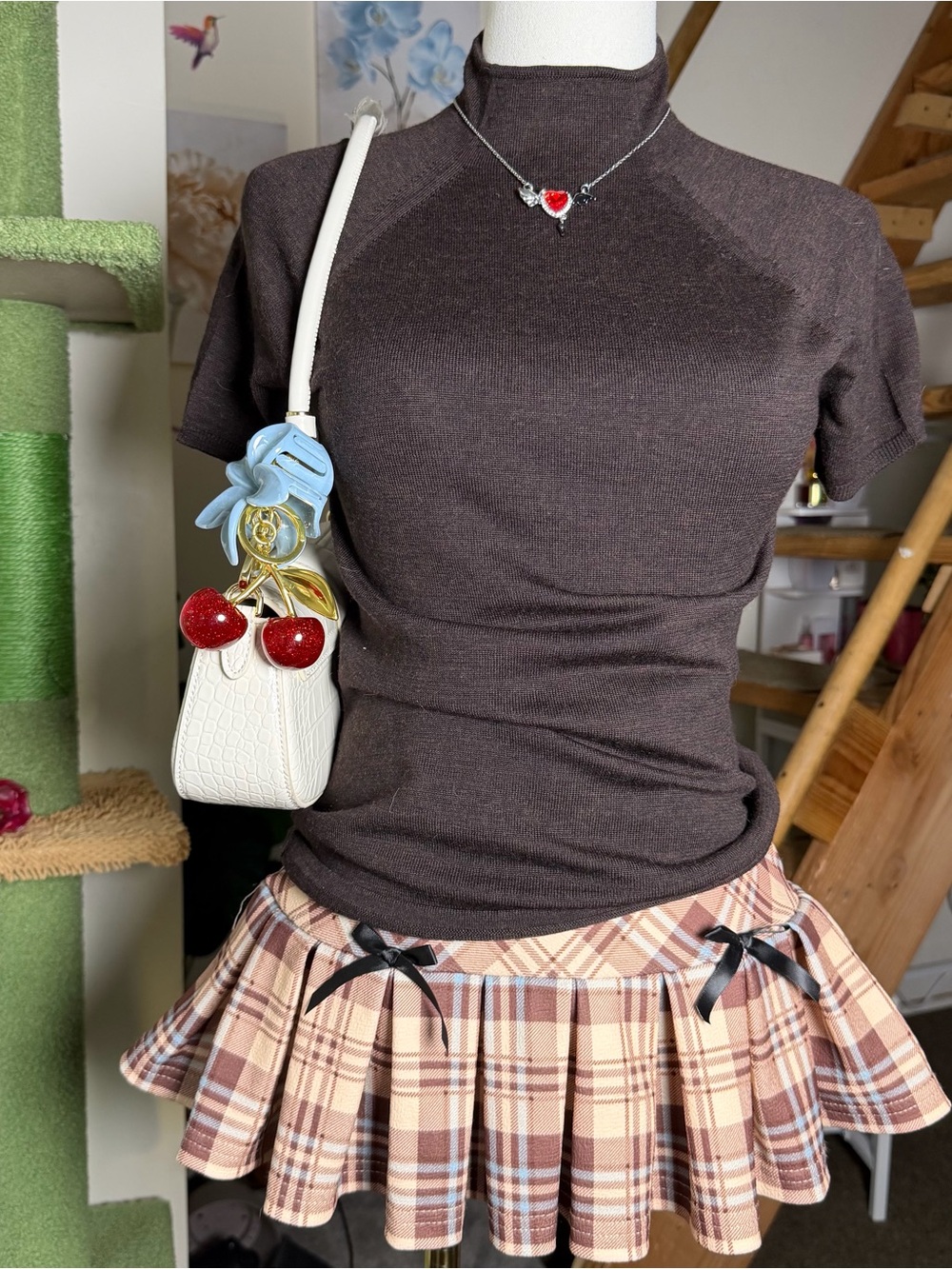 MARGON short sleeve high neck top